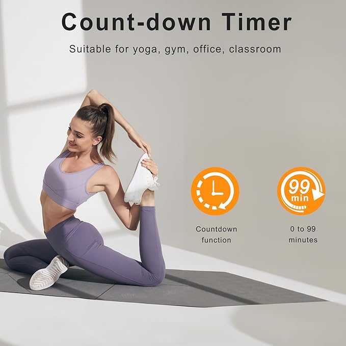 JALL 16" Large Digital Wall Mount Clock, Count Down Timer, Alarm, Big LED, DST, Temperature for Living Room Classroom Desk, Xmas, Birthday Gift for Senior Men Women Mom Dad, White