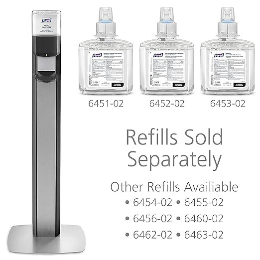 PURELL MESSENGER Floor Stand with ES6 Automatic Dispenser, Graphite (Pack of 1) - 7316-DS-SLV