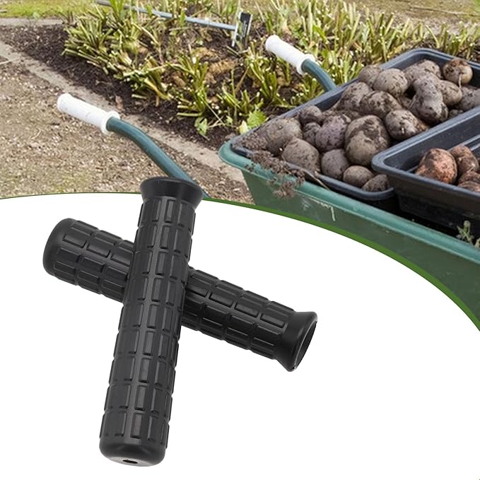 2Pcs Garden Wheelbarrow Handles Handle Grip Covers Weatherproof Anti Slip Handle Wraps for Trolley Carts Lawn Mowers Tractors