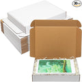 Shipping Boxes 12x9x2" 30 Pack - White Corrugated Cardboard Box Mailers for Small Business, Literature Mailer Box Packaging Supplies