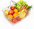 Small Picnic Baskets, Wire Baskets for Organizing with Foldable Handle - 12.6"x9.1"x5", Sturdy Stainless Steel Storage Baskets for Outdoor Picking, Picnic, Kitchen & Fridge & Cabinet Organizer(1, S)