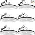 6 Pack 250W UFO Led High Bay Light,120VAC,5000K Daylight Commercial Bay Lighting,IP66 Waterproof,41050LM,1150W MH/HPS with Plug Area Lighting for Warehouse/Shop/Workshop/Barn/Gym/Factory