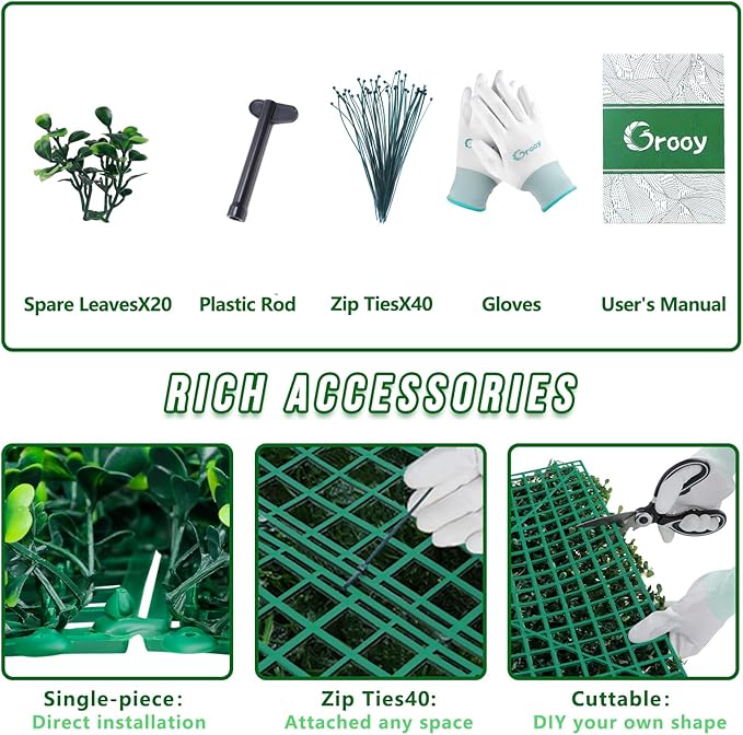 Artificial Boxwood Roll Panels,71"x 126"(62 sq.ft) UV-Anti Faux Ivy Leaves Privacy Fence Screen Grass Wall Roll Panels for Indoor Home Decor and Outdoor Garden Backyard
