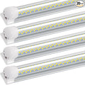 LED Shop Light,8FT 120W 12000LM 6500K,T8 Tube Lights Fixture White no dimmabl,High Output,Clear Cover,Integrated,V Shape 8 Foot Light Bulb,LED Shop Light for Garage Workshop (20 Pack)