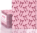 Fuxury Bubble Mailers 8.5x12 40 Pack, Pink Bows Cute Design Bubble Envelopes Usable Size 8.5x11",Strong Adhesion Pattern Padded Shipping Envelopes Thick Mailer for Mailing Books,Clothes