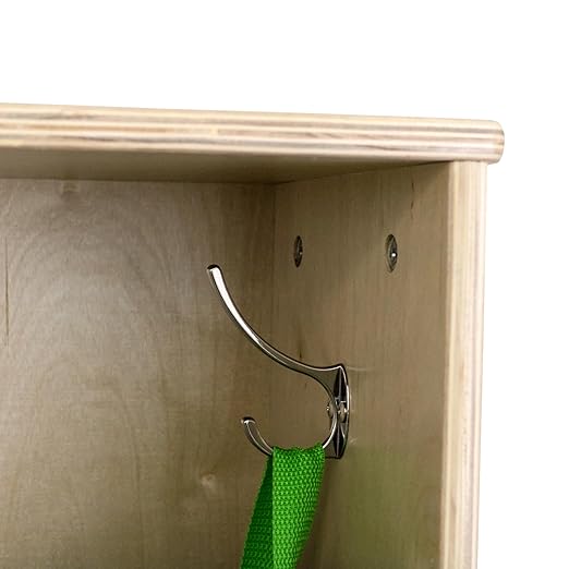 Factory Direct Partners 13139-NT Birch 4-Section Coat Locker with Bench, Storage Cubbies and Coat Hooks - Natural