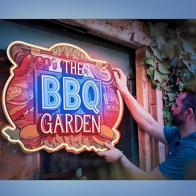 Custom Logo Neon Sign, UV Printed Store Neon Sign Customizable Large, Custom LED Logo Sign, Images Print Customized for Store Office Business Beauty Salon Shop Clubs Bands