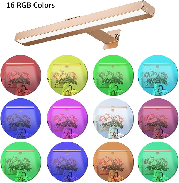 MIOBLUE Rechargeable Picture Light, Battery Painting Light Display Lamp with APP Music Sync Multi Dynamic Modes Timer Dartboard Artwork Light for Frame Portrait