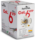 fast Cat. Cat6 Ethernet Cable 1000ft - 23 AWG, CMR, Insulated Solid Bare Copper Wire Internet Cable with Noise Reducing Cross Separator - 550MHZ / 10 Gigabit Speed UTP LAN Cable 1000 ft - CMR (Yellow)