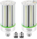 2-Pack 60W LED Corn Light Bulb,E26/E39 LED Bulbs,Super Bright,5000k,Replacement CFL Metal Halide HID HPS for Street Area Basement Yard Warehouse Work Shop High Bay Light Fixture Gym