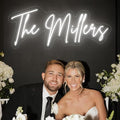 Custom Neon Sign Wedding Last Name, 2026 Xmas Gift Plug/Battery Operated Neon Light Sign Customizable for Backdrop Reception, Personalized Lighted LED Signs for Business, Kids Room Bedroom Wall Decor