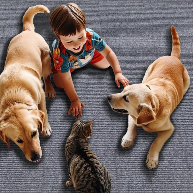 Self-Adhesive Carpet Floor Tiles (20 Pcs) – 12” x 12”, Peel and Stick Square Tiles for Easy Installation, Durable Flooring, Ideal for Home, Office, or Basement Use