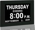 【New 2024】 Digital Calendar Alarm Day Clock - with 8" Large Screen Display, am pm, Multiple Alarms, for Impaired Vision People, The Aged Seniors, The Dementia, for Desk, Wall Mounted, Black