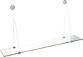 Spancraft Glass CR-4.75x27-Brushed Steel Crane Glass Shelf, Brushed Steel, 4.75" x 27"