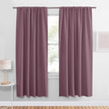 PONY DANCE Blackout Curtains - Thermal Insulated, Energy Saving & Noise Reducing Bedroom and Living Room Drapes, Dusty Rose, W 42x L 72 Inch, Set of 2 Rod Pocket Curtain Panels