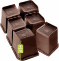 Bed Risers 1 inch, 2 inch, 3 inch, 4 inch, 6 inch, 8 inch Heavy Duty, Oversized Furniture Riser for Couch Sofa Table Chair Leg Frame Dorm, Support up to 6000 Lbs (Chocolat Brown 6 Pack, 6 inch)