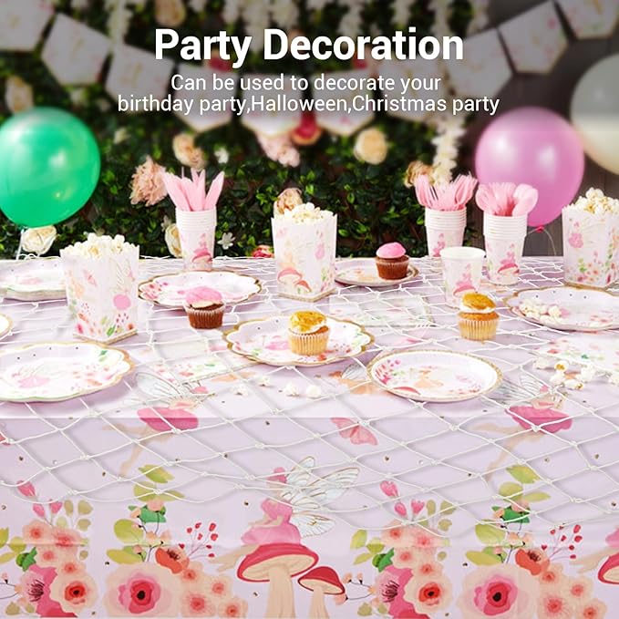 3 Pack Fish Net Decorations - 80x40 Inch Beige Fishing Net Decor for Priate Under The Sea Hawaiian Beach Themed Party, 3mm Thick Natural Cotton Nautical Netting for Party Wall Table Ceiling Decor