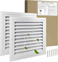 20"*20" Gable Vent,Aluminum Alloy Wall Vent Shed Vents,with Removable Strainer and 180 Degree Opening Angle.Ideal for Attic,Shed,Garage,Play House,Coop.[Inside Dimensions:17.7"w X 17.7"h]-White 2 Pack