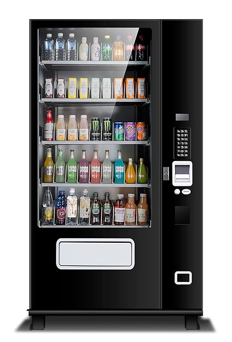 Refrigerated Beverage Vending Machine with Elevator Delivery Temp Control