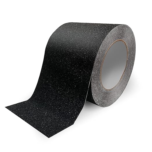 Anti Slip Grip Tape for Stairs Non-Slip Strips Non Skid Safety Tape for Outdoor/Indoor Steps, Stairs, Traction Tread Staircases, Boats (Black, 10cm*10m/4Inch x 35Ft)