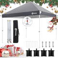 Sekey 10x10 Pop Up Canopy with One Push Setup-Easy Up Canopy with 99% UV Blocking - Instant Outdoor Sun Shade for Events, Parties, Camping- Commercial Gazebo with Weight Bags,Wind Proof&Waterproof