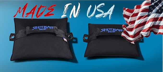 Bag for Wake Surfing, or Wakeboarding, Boat Weight Bags for Boosting Wake, Prefilled With Fine Recycled Steel Shot, Easy to Handle – 5 Year Warranty (Sizes 25lb or 50) (Grommet, 25 LB)