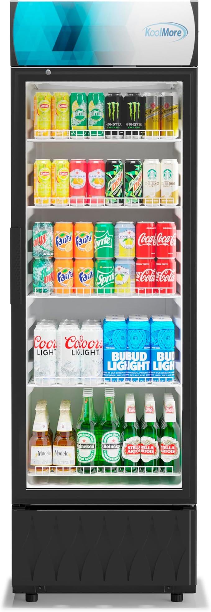 KoolMore MDR-9CP Display-Refrigerator, 9 cu.ft. Single Swing Door, Black