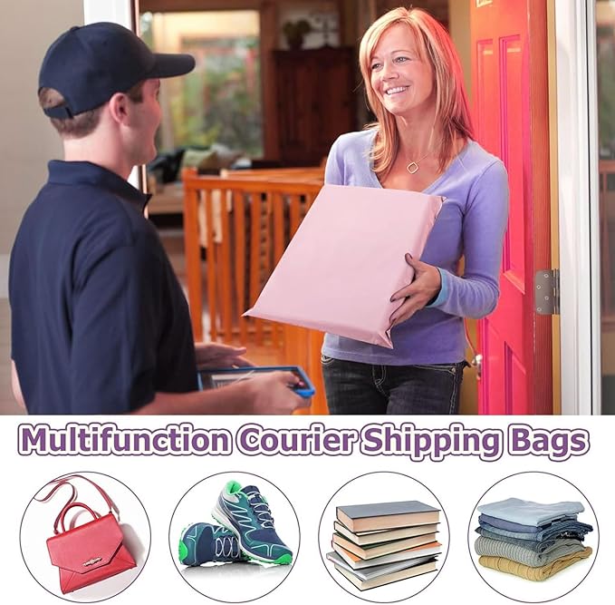 12x15.5" Poly Mailers 200PCS, 5-Layer Self-Seal Waterproof Shipping Bags for Clothes, Books, Mailing, E-commerce Packaging,Tear-Proof Shipping Envelopes Poly Bags for Business