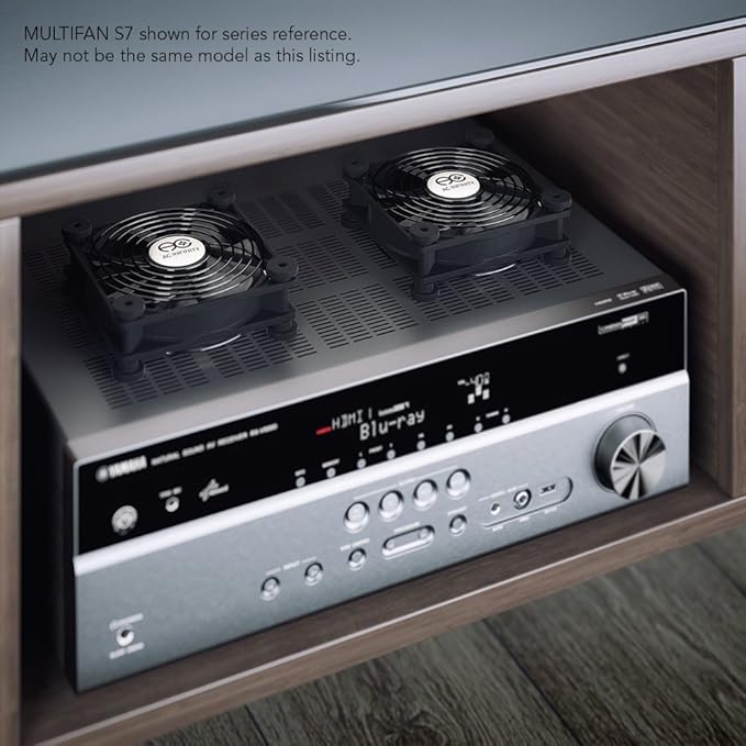AC Infinity MULTIFAN S7, Quiet Dual 120mm USB Fan, UL-Certified for Receiver DVR PlayStation Xbox Computer Cabinet Cooling
