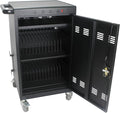 Laptop and Tablet Charging Cart, 35 Unit Device Mobile Charging Station for Chromebook, Tablet, Laptop, with Charging Port Screen Size Up to 16.3", Suitable for Office, Classroom, etc (Black)