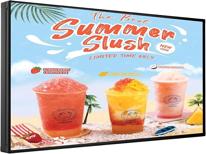 P5 Outdoor LED Sign 65"×34" – Full Color Scrolling Display Board with WiFi/USB Control, 320×160 High Resolution, IP65 Waterproof for Storefront Advertising