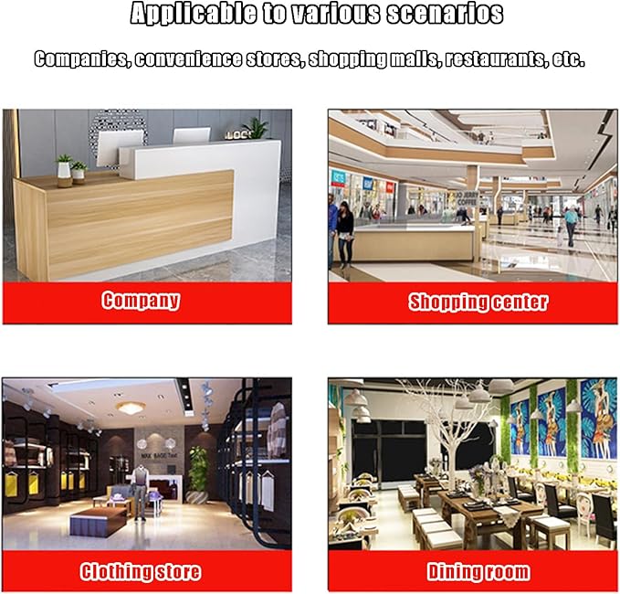 Reception Counter Desk With Lockable Drawers, Modern Retail Front Desk, Wooden Computer Table for Checkout Office, Beauty Salon, Lobby, Home Office