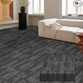 Carpet Tiles 24"x 24" Squares Carpet Reusable,18 Tiles, Non Slip Easy DIY Installation Seamless Floor Tiles Rug for Bedroom Living Room Office etc