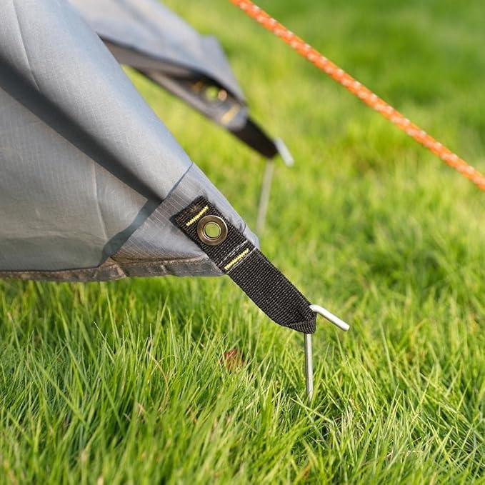 Metal Tent Stakes Heavy Duty 9 Inch with Puller Tool, 25 Pack Anti-Rust Galvanized Steel Ground Anchors Camping Tarp Stakes for Inflatables Outdoor Decorations