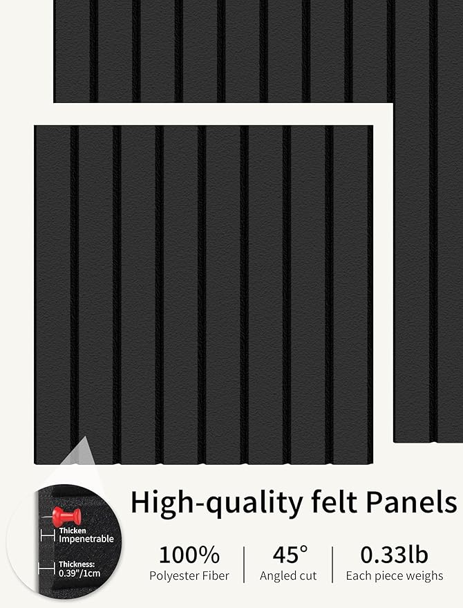 Large Felt Bulletin Board 35x47 Inch, 12pcs Peel and Stick Felt Wall Tiles Modern Push Pin Board for Wall Organization