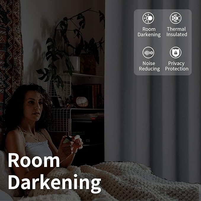 BGment Fashion Sliding Door Curtain 100 X 84 Inches, Wide Room Darkening Room Divider Window Curtain Thermal Blackout Curtains, 1 Panel, Pure White, 84 Length X Wide 100