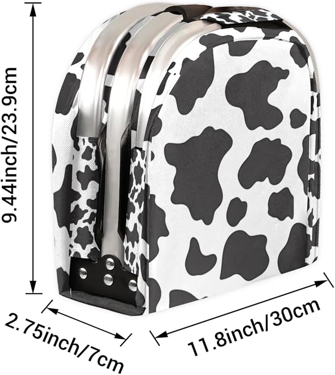 Collapsible Picnic Basket with Handle, Shopping Basket Aluminum Frame, Grocery Basket Tote for Women, Farmers Market Basket, Harvest Baskets Camping Travel Portable Beach Bag (Cow Printing Pattern)