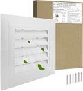 12"*12" Gable Vent,Aluminum Alloy Wall Vent Shed Vents,with Removable Strainer and 180 Degree Opening Angle.Ideal for Attic,Shed,Garage,Play House,Coop.[Inside Dimensions:9.5"w X 9.5"h]-White 1 Pack