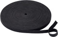 Cable Ties Reusable Straps Cable Wire Management Roll Black Fastening Double Sided Hook and Loop Tape (3/8in 25yd)