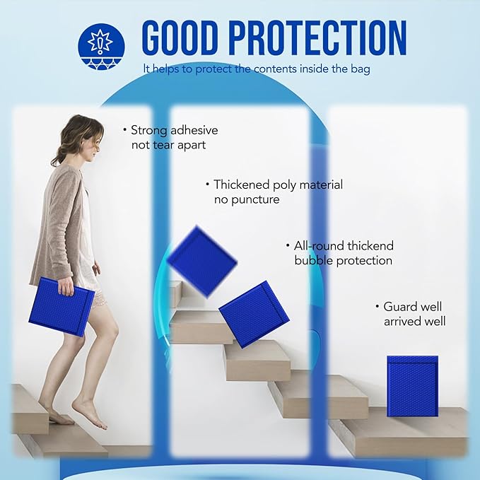 Fuxury Bubble Mailers 8.5x12 Inch 40 Pack Large Bubble Envelopes Opaque Cushioning Mailer for Small Business Mailing Books Clothes Makeup Supplies Royal Blue #2