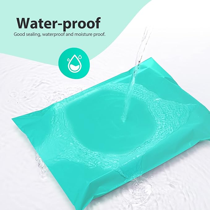 Fuxury 500 Pcs Poly Mailers 14.5x19 Inch, Bulk Shipping Bags for Clothing, Strong Adhesive Shipping Envelopes for Small Business Suppliers,Waterproof Mailers Poly Bags Mailing Envelopes Teal