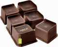 Bed Risers 1 inch, 2 inch, 3 inch, 4 inch, 6 inch, 8 inch Heavy Duty, Oversized Furniture Riser for Couch Sofa Table Chair Leg Frame Dorm, Support up to 6000 Lbs (Chocolat Brown 6 Pack, 3 inch)