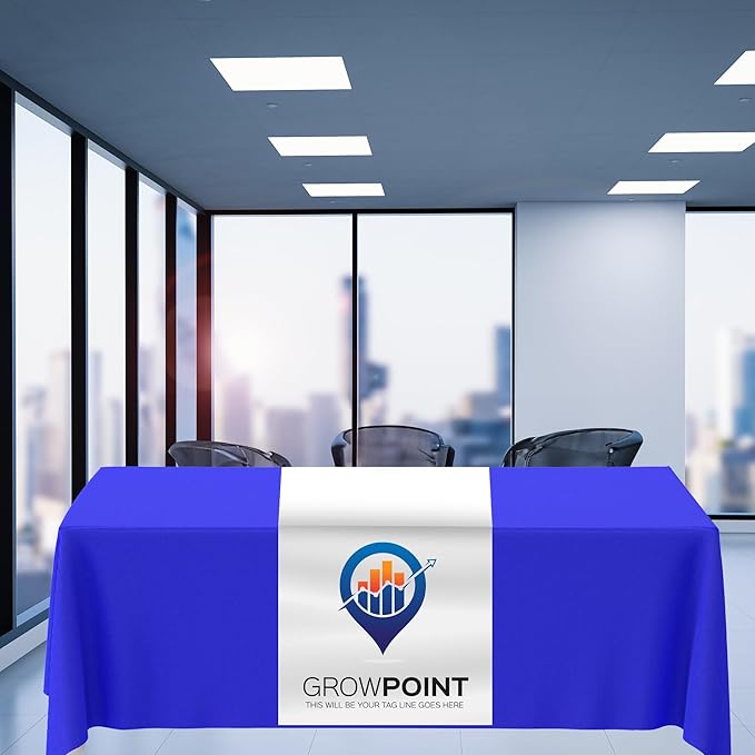 Ships Next Day, Made in USA - Custom Table Runner with Business Logo - Events, Parties, Ceremonies - Personalized Kitchen Decor & Small Business Essentials (13"x72")