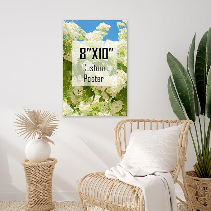 ZXDZSM Personalized Custom Canvas Poster(Unframe,8"X10"): Upload Your Image/Photo - Custom Personalized Photo to Poster Printing, Wall Art Prints ﻿