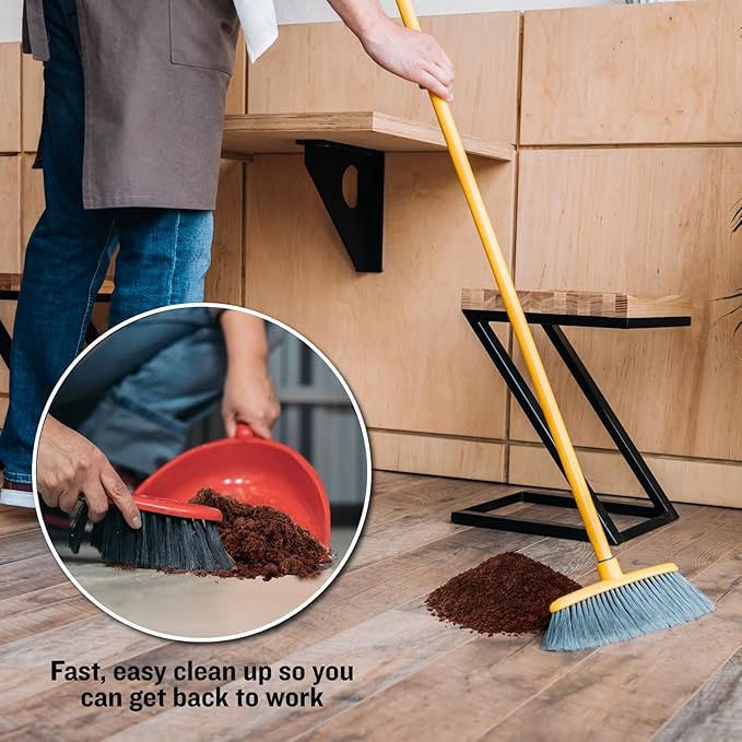FlashDry Super Spill Absorbent, 5L Bucket with Dispenser Lid, 100% Organic Coco Coir, Landfill Safe, OSHA Approved, Ideal for Absorbing Oil, Paint, Grease in Garages, Kitchens, Janitor Kits, Pack of 2