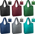 BeeGreen Foldable Travel Bag Reusable Gifts Bags - Reusable Grocery Bags Large Holiday Gifts Cloth Tote With Handles - Bulk Reusable Shopping Bags for Women (Beach Storage Washable Collapsible)