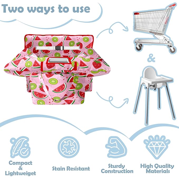 Shopping Cart Cover for Baby Girl Boy 2-in-1 High Chair Water Resistant High Chair Cover Blue Sailboat Gender Neutral Cart Cover for Babies Padded Grocery Cart Cover for Baby
