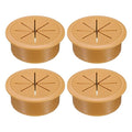 uxcell 4 Pcs Desk Grommet, 2.09 inch 53mm Desk Cable Hole Cover Wire Hole Insert for Home Office Table Cabinet Cord Organizer, Brown
