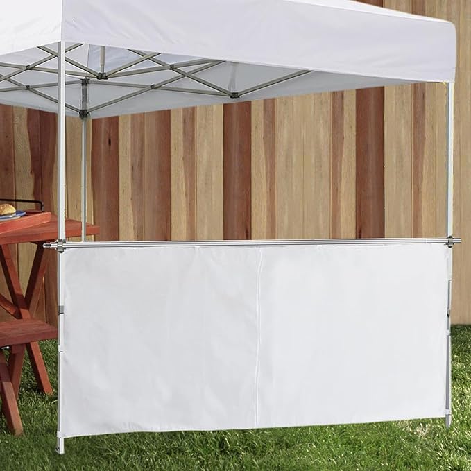 10ft Universal 3-Segment Canopy Tent Rail Bars for Pop-Up Canopy, Tent Half Wall Hardware Only, Cross Bars with Frame Connectors, Canopy Accessories, Set of 2