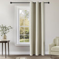 ChrisDowa Blackout Curtains 78 inches Long for Bedroom - Grommet Thermal Insulated Room Darkening Curtains for Living Room (1 Panel, Beige, 42 x 78 Inch)